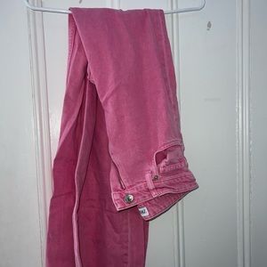 ZARA solid color full length wide leg jeans